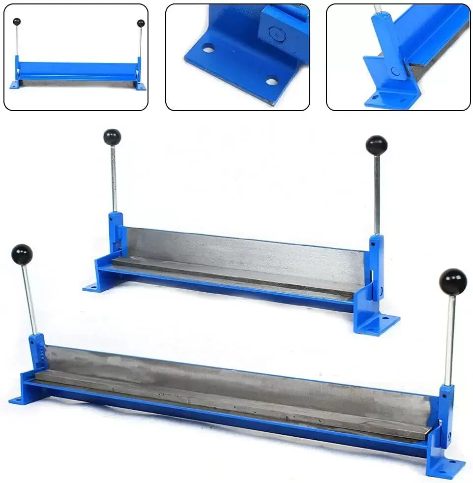 Máquina dobladora de chapa 760 x 1,2 mm, banco de inclinación, plegable, manual, trabajo de chapa máx. ángulo de flexión de 90°