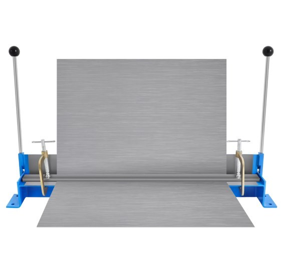 Máquina dobladora de chapa 760 x 1,2 mm, banco de inclinación, plegable, manual, trabajo de chapa máx. ángulo de flexión de 90°
