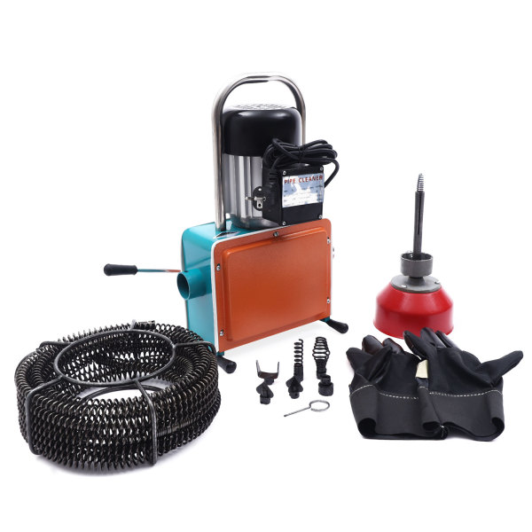 Máquina de limpieza de tuberías eléctrica, 1000 W, 16 mm, para tuberías de 20-150 mm de diámetro