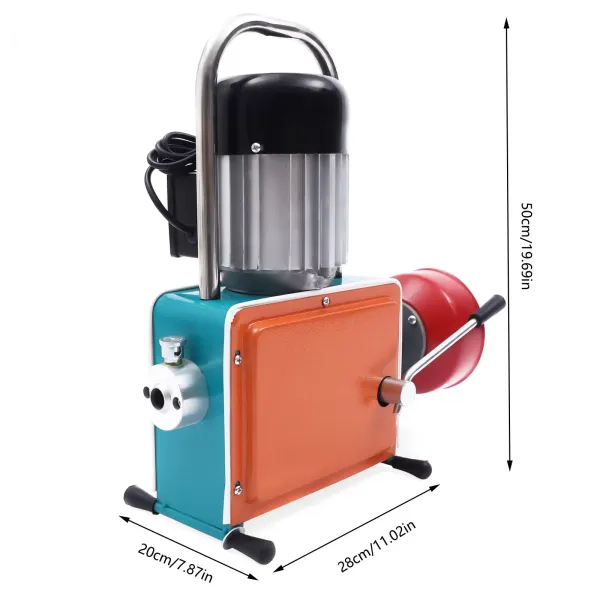 Máquina de limpieza de tuberías eléctrica, 1000 W, 16 mm, para tuberías de 20-150 mm de diámetro