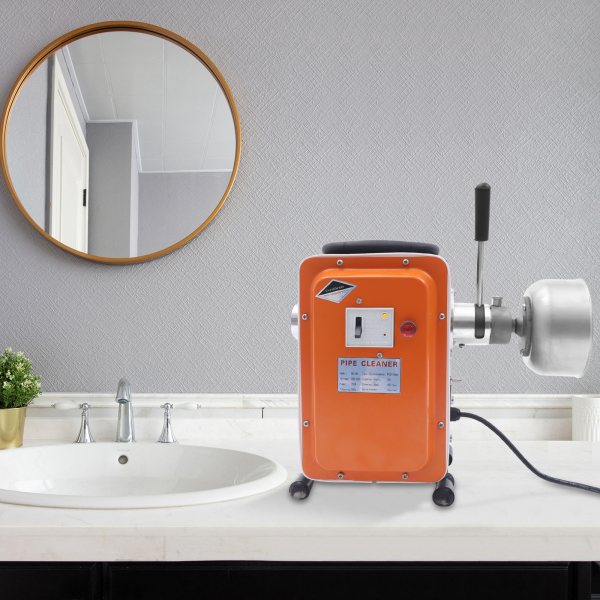 CNCEST Máquina de limpieza de tuberías de 750 W, de resorte para excavadora, limpiador de desagües para tuberías de diámetro 20-150 mm CNCEST Máquina de limpieza de tuberías de 750 W, de resorte para excavadora, limpiador de desagües para tuberías de diámetro 20-150 mm