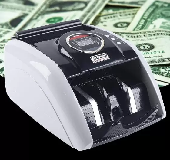Contador de billetes, contador de dinero, máquina con sistemas UV y MG, contador de billetes con pantalla LED para euros