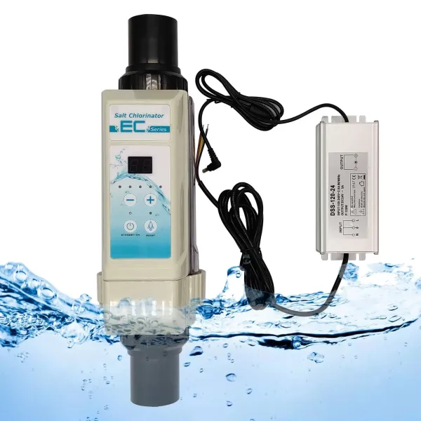 CNCEST Clorador de Sal de Agua, 8 g/h Generador de Cloro de Sal para Piscina Clorator de agua salada para electrólisis 220 V