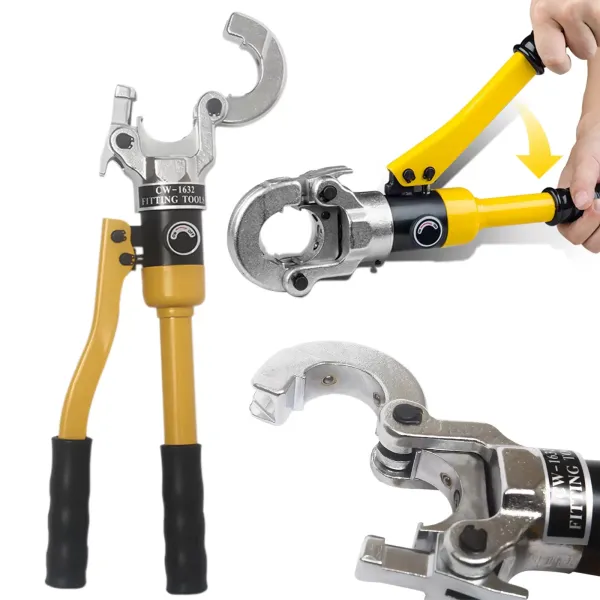 8T - Juego de herramientas hidráulicas de prensado de tuberías, 16 - 32 mm de diámetro