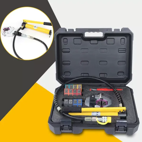 Crimpadora hidráulica para manguera A/C, kit de herramienta de engaste 7
