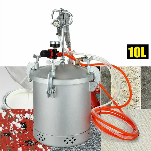 10L Pistola De Pintura Recipiente a Presión Pistola Pulverizadora 3mm Contenedor De Pintura Sistema De Pintura