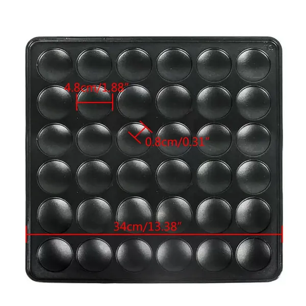 Gofrera eléctrica antiadherente, de acero inoxidable, 36 unidades
