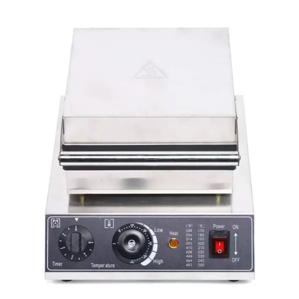 Gofrera doble de 1500 W, antiadherente, de tiempo controlable, termostato automático de 50 ~ 300 ℃, giratorio 180 °, para casa y comercial