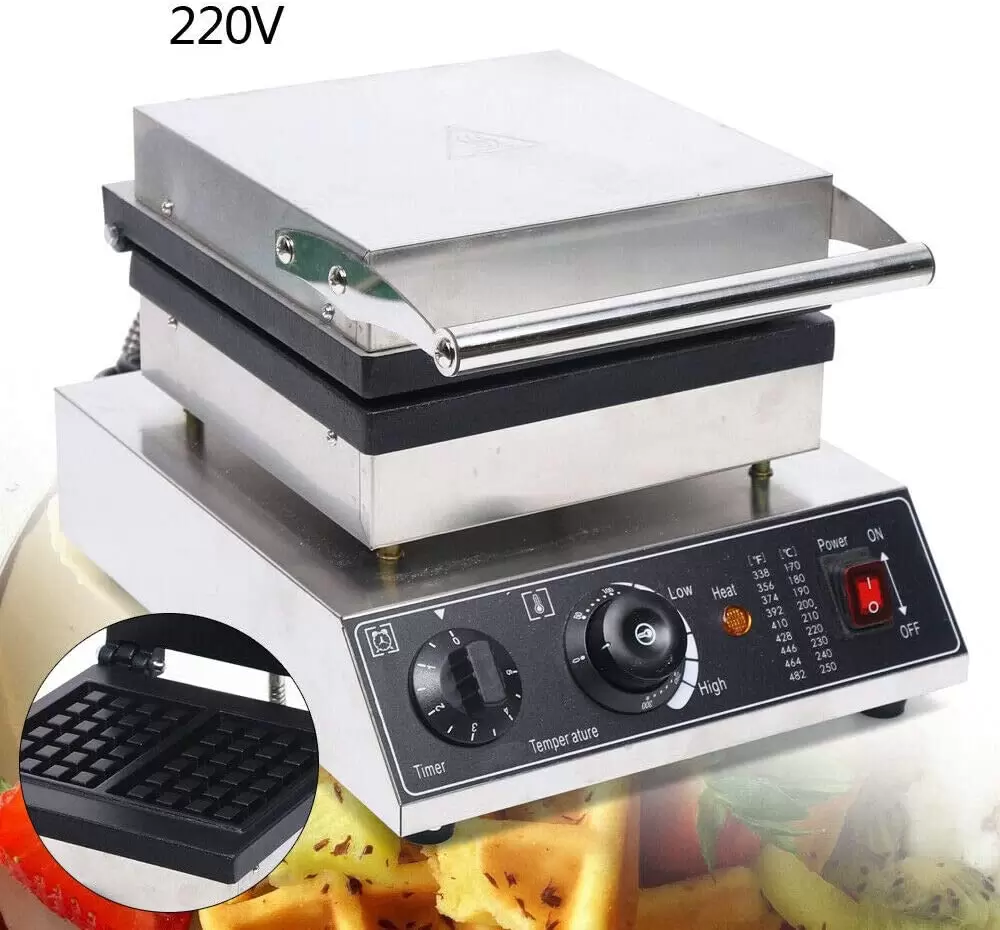 Gofrera de 1500 W para 2 gofres belgas antiadherente