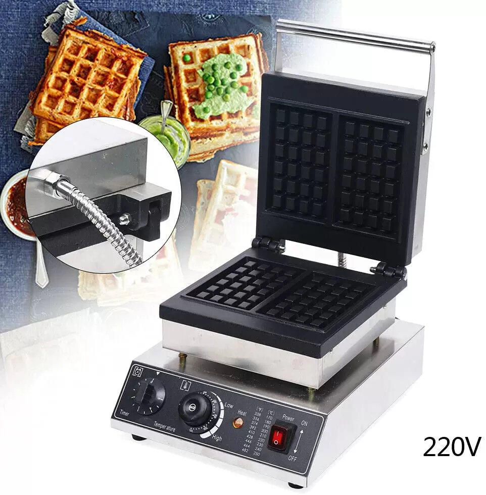 Gofrera de 1500 W para 2 gofres belgas antiadherente