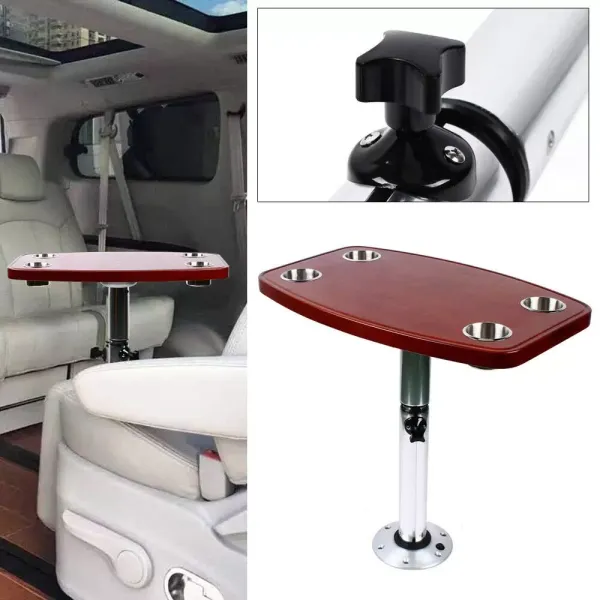 Yate, estructura de mesa para barco, mesaca, base  marina, barco, caravana, con altura ajustable y 4 soportes para tazas
