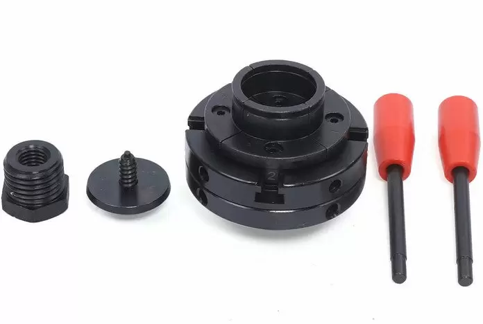 CNCEST 4 mandriles autocentradores, 4 mandíbulas M33 + M18, 100 mm, para torneado, carpintería
