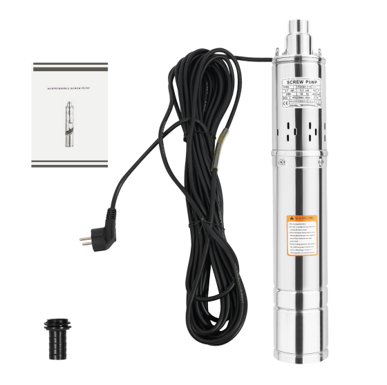 CNCEST Bomba para pozos profundos de 3,5 pulgadas, 220V, 500W, acero inoxidable