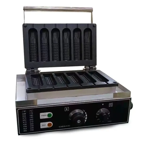 Gofrera profesional de 1500 W, temperatura ajustable de 50 a 300 °C, doble revestimiento antiadherente, fácil de limpiar