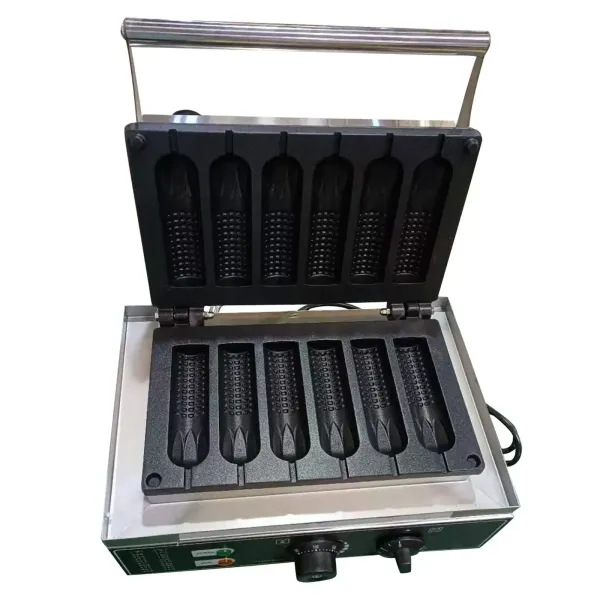 Gofrera profesional de 1500 W, temperatura ajustable de 50 a 300 °C, doble revestimiento antiadherente, fácil de limpiar