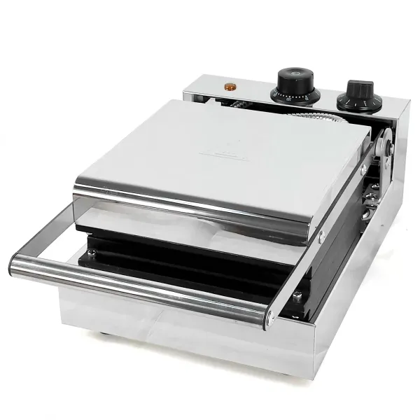 Gofrera comercial de 220 V, 4 unidades, acero inoxidable, no pegado, 1300 W Gofrera comercial de 220 V, 4 unidades, acero inoxidable, no pegado, 1300 W