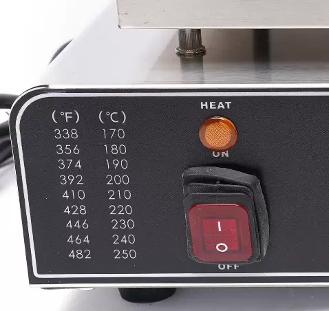 CNCEST Gofrera eléctrica para tortitas, 9 unidades, acero inoxidable, antiadherente, 50 ~ 300 ℃