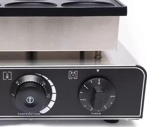 CNCEST Gofrera eléctrica para tortitas, 9 unidades, acero inoxidable, antiadherente, 50 ~ 300 ℃