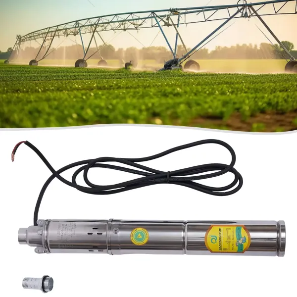 Bomba solar para pozos profundos, CC 24 V, 370 W, sumergible, hasta 65 m, 2 m³/h, bomba de agua incorporada MPPT para agua doméstica, riego de jardín Bomba solar para pozos profundos, CC 24 V, 370 W, sumergible, hasta 65 m, 2 m³/h, bomba de agua incorporada MPPT para agua doméstica, riego de jardín