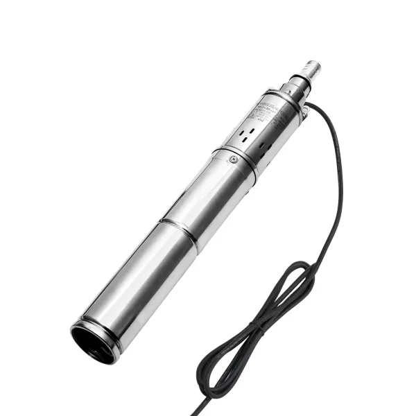 Bomba solar para pozos profundos, CC 24 V, 370 W, sumergible, hasta 65 m, 2 m³/h, bomba de agua incorporada MPPT para agua doméstica, riego de jardín
