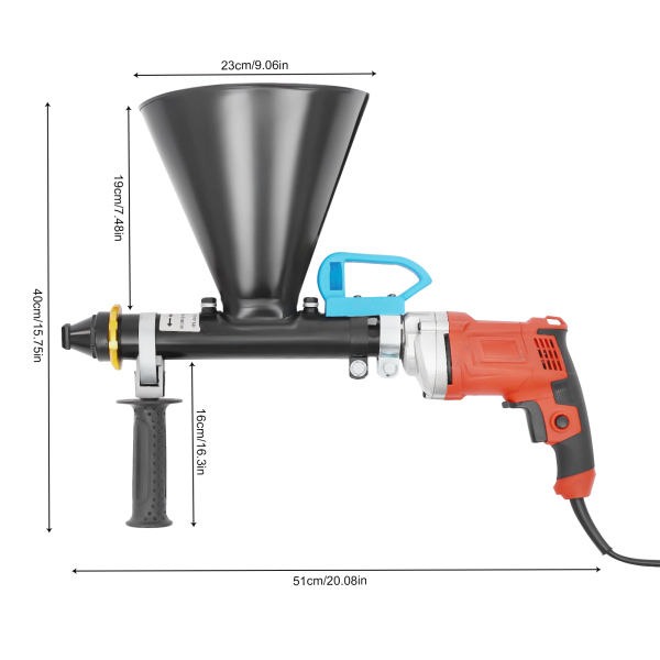Herramienta de lechada eléctrica de 700 W, pistola de mortero, jeringa de mortero para aplicador de punta de ladrillo Herramienta de lechada eléctrica de 700 W, pistola de mortero, jeringa de mortero para aplicador de punta de ladrillo