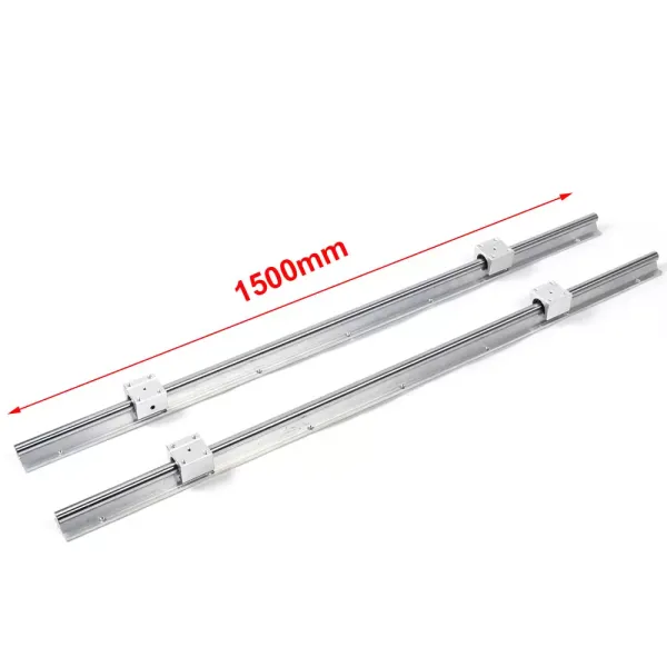2 carriles lineales, guía lineal, eje deslizante con 4 soportes SBR16UU, para impresora 3D y máquina CNC, aluminio plateado (1500 mm) 2 carriles lineales, guía lineal, eje deslizante con 4 soportes SBR16UU, para impresora 3D y máquina CNC, aluminio plateado (1500 mm)