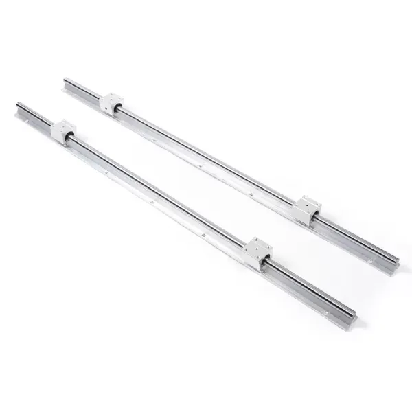 2 carriles lineales, guía lineal, eje deslizante con 4 soportes SBR16UU, para impresora 3D y máquina CNC, aluminio plateado (1500 mm) 2 carriles lineales, guía lineal, eje deslizante con 4 soportes SBR16UU, para impresora 3D y máquina CNC, aluminio plateado (1500 mm)