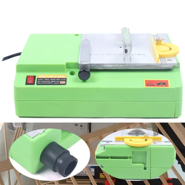 Sierra circular de mesa, 8800 rpm, 480 W, para trabajar madera, diámetro de la hoja de sierra: 60 mm