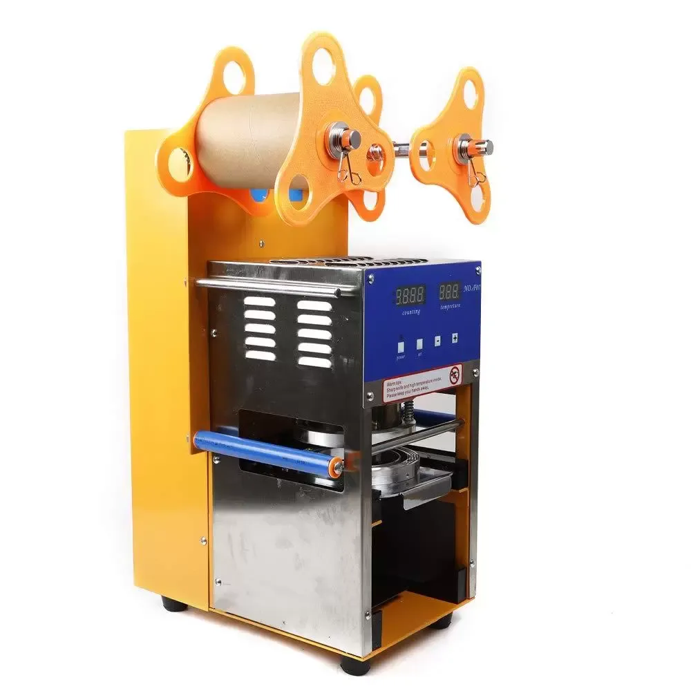 Sellador de tazas automático, 220 V, 600 tazas/h, de plástico, para beber y sellar, 400 W
