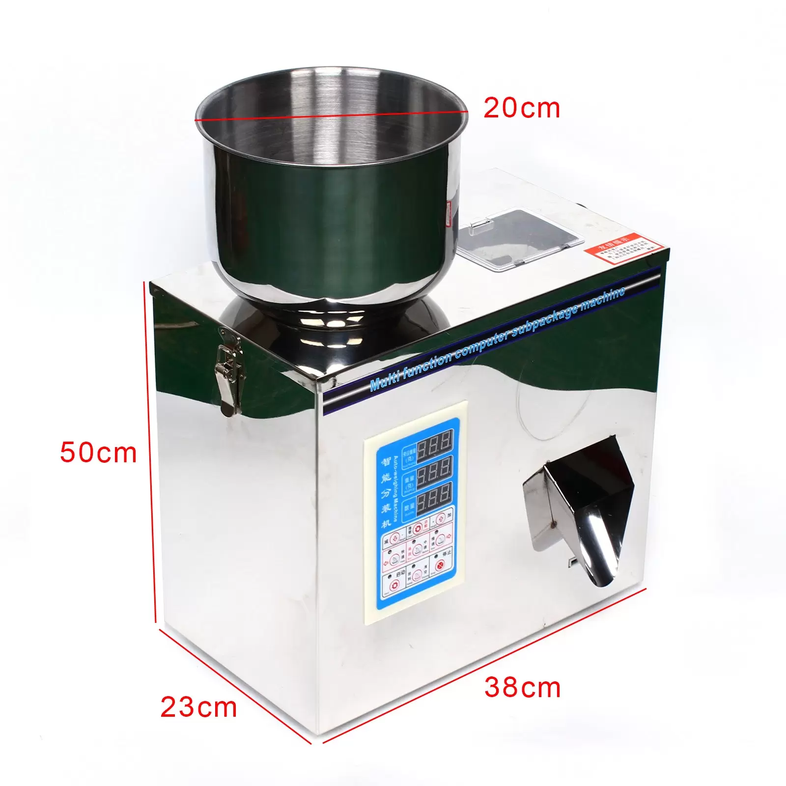 Máquina de relleno de gránulos en polvo, 180 W, 220 V, máquina de relleno de gránulos de 1 a 50 g