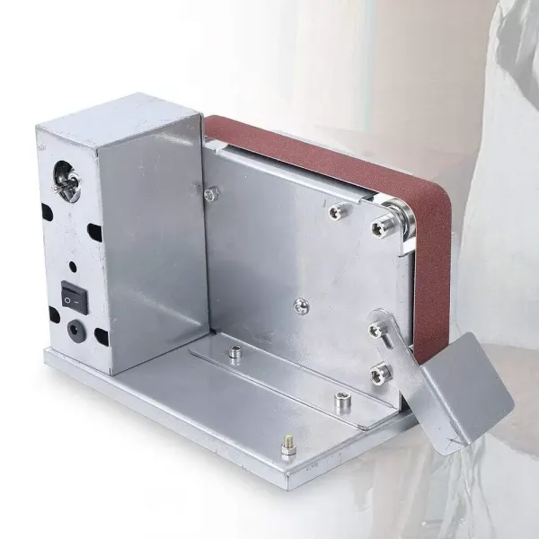 Mini lijadora de banda eléctrica para bricolaje + 10 x 30 mm cinta de lija