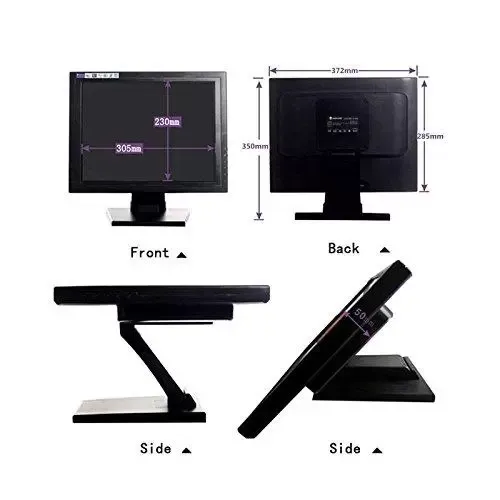 Monitores LCD con pantalla táctil de 15 ", VGA de resolución 1024x768 para puestos de punto de venta, restaurante, bar, pub