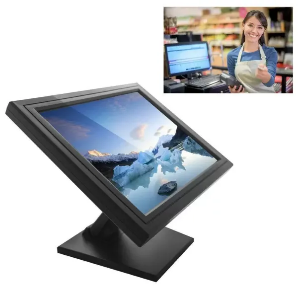 Pantalla táctil de 17 pulgadas, pantalla LED Ultra HD 1280 x 1024 con función de punto de espera, para sistema de caja POS