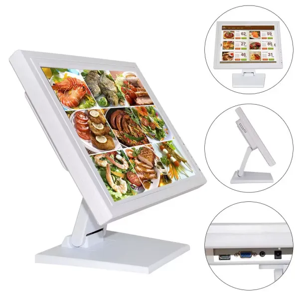 Monitor táctil de 15 pulgadas para PC, pantalla LCD, alta definición, HDMI.