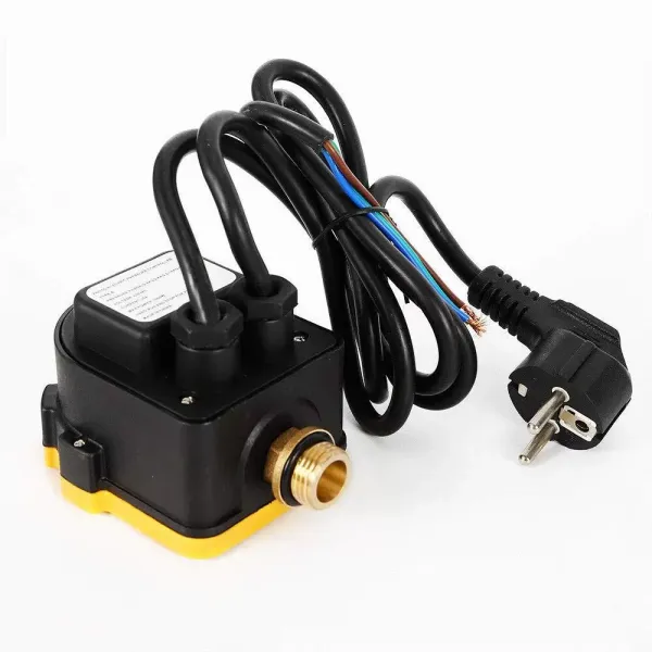 Control automático de la bomba con protección contra marcha en seco y manómetro, interruptor de presión hasta 10 bar (amarillo). Control automático de la bomba con protección contra marcha en seco y manómetro, interruptor de presión hasta 10 bar (amarillo).