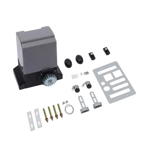 370 W de accionamiento para puerta corredera, eléctrico, con 2 mandos a distancia + 2 llaves, velocidad del motor 1400 r/min hasta 600 kg