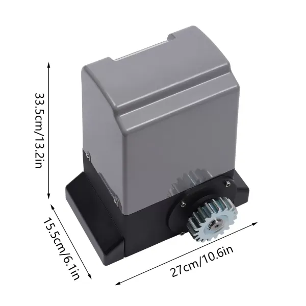 370 W de accionamiento para puerta corredera, eléctrico, con 2 mandos a distancia + 2 llaves, velocidad del motor 1400 r/min hasta 600 kg