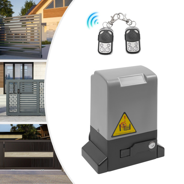 370 W de accionamiento para puerta corredera, eléctrico, con 2 mandos a distancia + 2 llaves, velocidad del motor 1400 r/min hasta 600 kg 370 W de accionamiento para puerta corredera, eléctrico, con 2 mandos a distancia + 2 llaves, velocidad del motor 1400 r/min hasta 600 kg