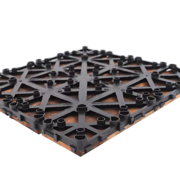 36 baldosas de madera dura, madera de acacia, madera de eucalipto, 30 x 30 cm, sistema de ranuras, terraza, balcón