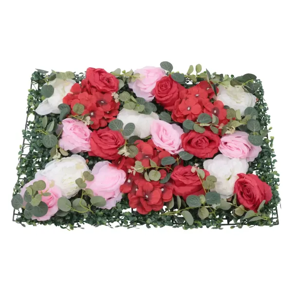 6 paneles de pared de flores artificiales, decoración de pared de flores artificiales, decoración de pared para jardín, boda