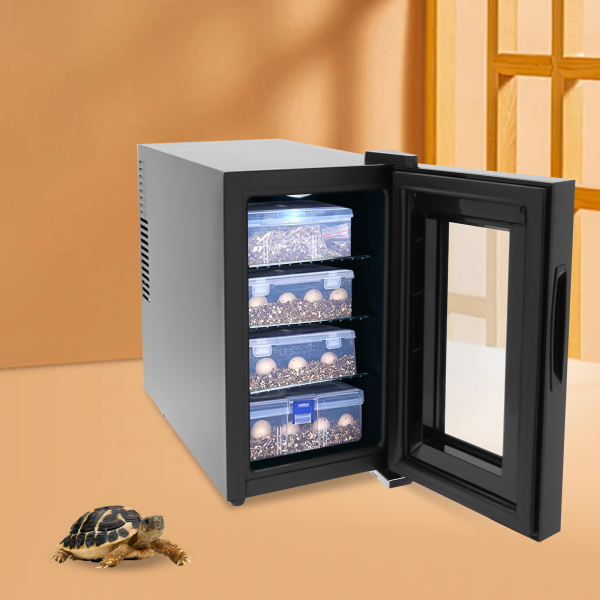 CNCEST Incubadora de huevos de reptiles negra Incubadora de huevos de reptiles con control de temperatura preciso