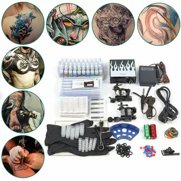Juego Completo de Máquina de Tatuajes, Kit Completo de Máquina de Tatuaje