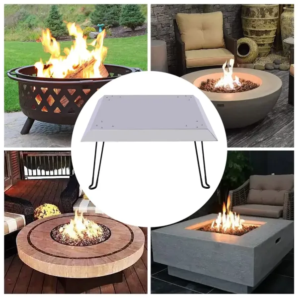 Cuencos de fuego para el jardín Accesorios para la hoguera,cubierta aislante cuadrada plegable para la hoguera con mango (63,5 x 63,5 x 30,5 cm) Cuencos de fuego para el jardín Accesorios para la hoguera,cubierta aislante cuadrada plegable para la hoguera con mango (63,5 x 63,5 x 30,5 cm)