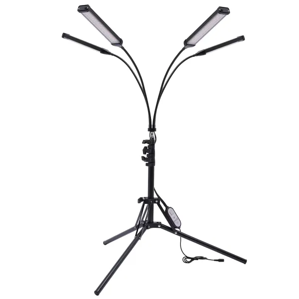 Luz de cultivo con soporte y clip, 420 LEDs de cultivo para plantas de interior, 10 niveles regulables, 3 temporizadores