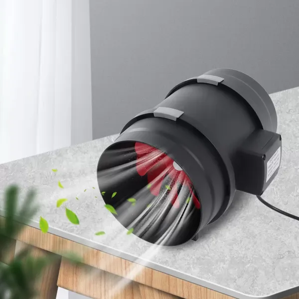 Ventilador de tubo con filtro de carbón activo para tiendas de campaña de invernadero (8 pulgadas)