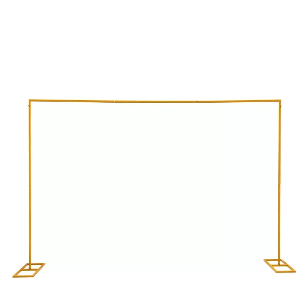 Arco puerta de fondo de hierro forjado accesorios decorativos cuadrados arco de flores 3 x 3 m estantería para flores para jardín oro Arco puerta de fondo de hierro forjado accesorios decorativos cuadrados arco de flores 3 x 3 m estantería para flores para jardín oro