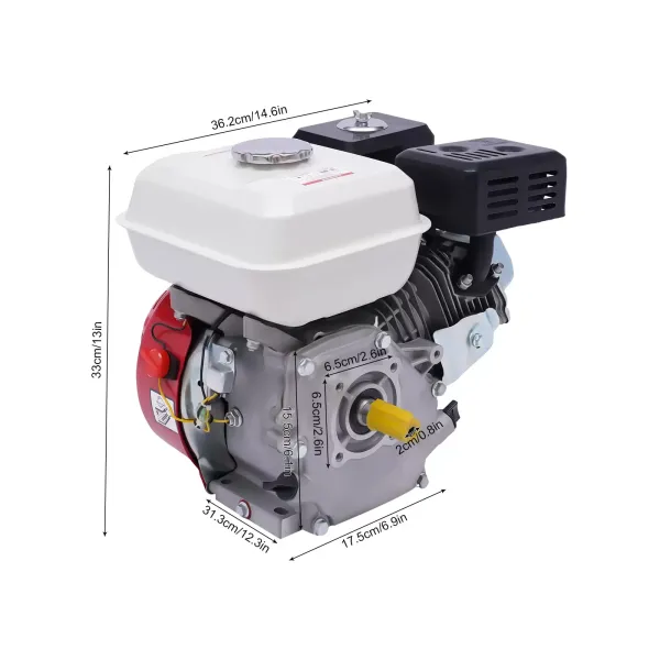 7,5 CV, 4 tiempos, 3,6 l, motor de gasolina, protección de baja aceite, arranque de retroceso de cilindro único refrigerado por aire 7,5 CV, 4 tiempos, 3,6 l, motor de gasolina, protección de baja aceite, arranque de retroceso de cilindro único refrigerado por aire