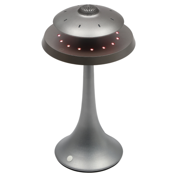 Altavoz hover magnético bluetooth 5.2 LED, flash altavoz hover inalámbrico con micrófono y botones táctiles, gris