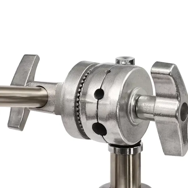 Soporte C resistente con brazo de sujeción de 4.2 pies, altura máxima de 10.82 pies, soporte de luz para fotografía con 2 cabezales de agarre