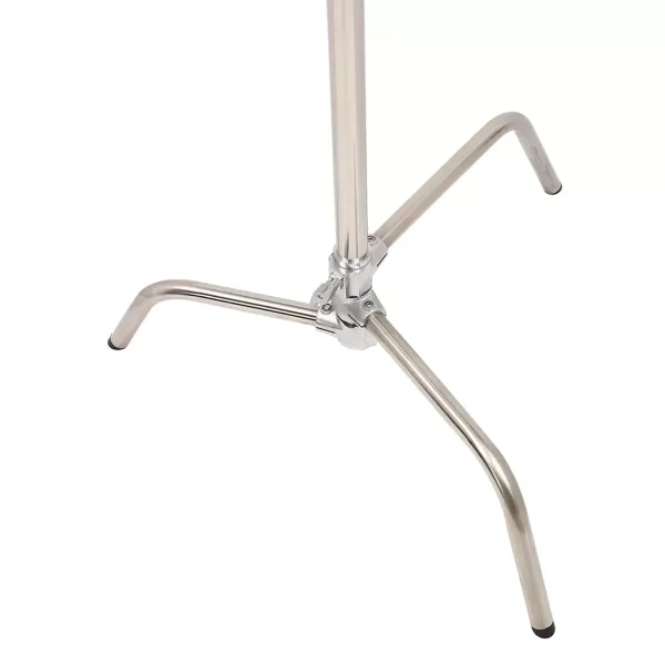 Soporte C resistente con brazo de sujeción de 4.2 pies, altura máxima de 10.82 pies, soporte de luz para fotografía con 2 cabezales de agarre